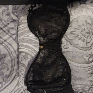 Black lace bra